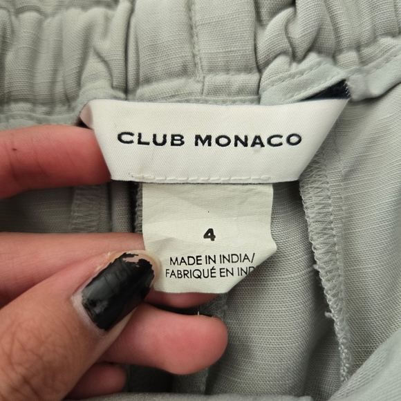 Club Monaco Linen Blend Paperbag Waist Shorts. Size 4. Good preowned condition. - Picture 7 of 7